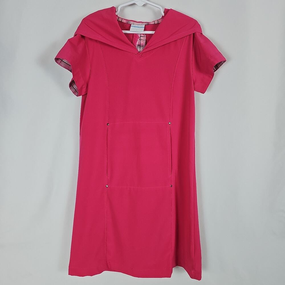 Columbia Girls Pink Short Sleeve Hooded Active Dress Size 6, Front Pocket